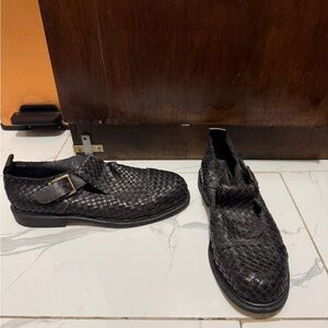 J.D. Mizrachi Men’s Woven Leather Shoes - Size 10 US